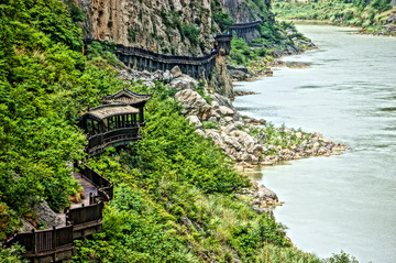 广元明月峡栈道