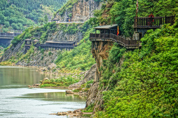 广元明月峡栈道