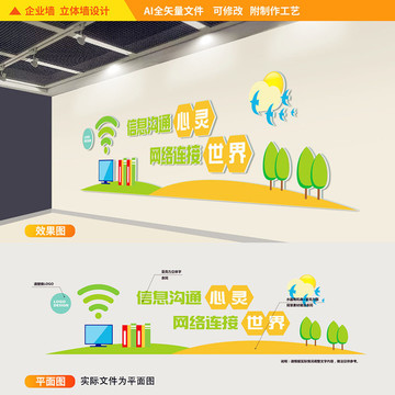 電腦教室微機(jī)立體墻