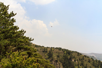 直升飞机航拍北岳恒山