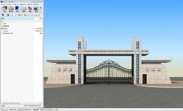 大门效果图模型下载