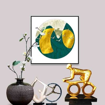 新中式金箔抽象装饰画