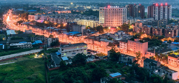 城市俯拍 夜景