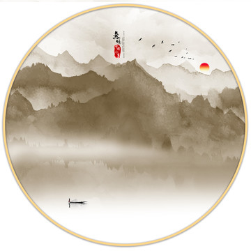 意境畫 水墨山水畫