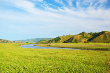 内蒙古上的大山风景