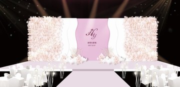 粉色浪漫簡約婚禮