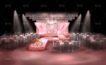 婚礼设计 粉色婚礼 舞台设计