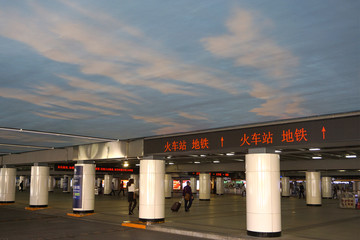北京西站 下沉广场 站房内景
