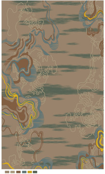 抽象祥云地毯图案
