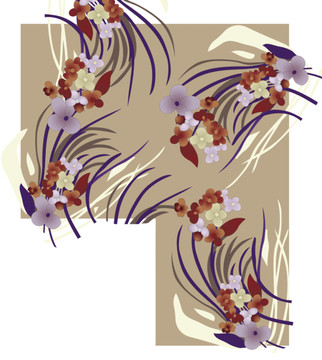 現(xiàn)代花卉地毯圖案