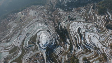 茗岙梯田雪景