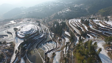 茗岙梯田雪景