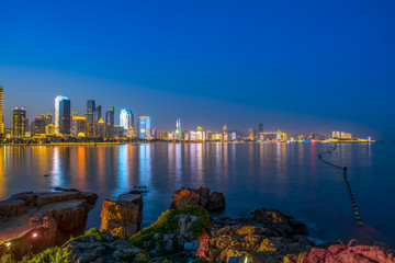 青岛浮山湾夜景 全景大画幅