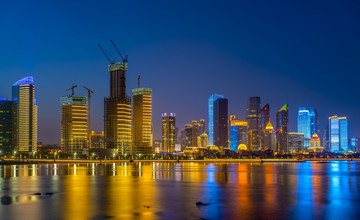 青岛浮山湾夜景 大画幅