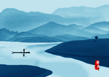 已渡重山 湖藍