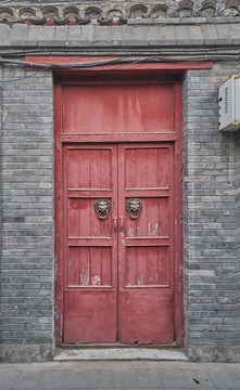 老北京胡同 中式门 高清大画幅