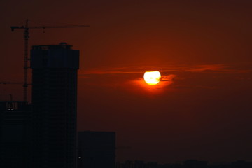 夕阳下的建筑