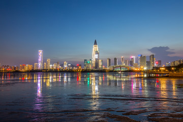 深圳湾全景夜景