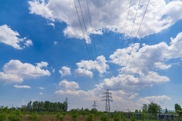 蓝天白云天空背景