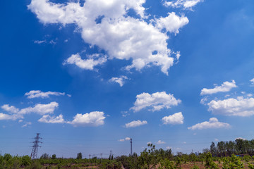 蓝天白云天空 背景