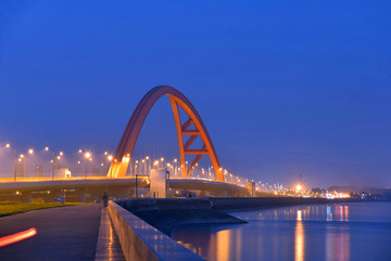 钱塘江 路桥夜景