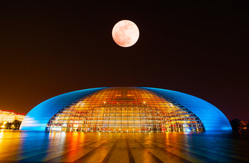 北京国家大剧院夜景