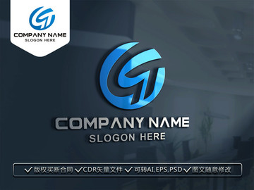 GT字母标志 LOGO设计