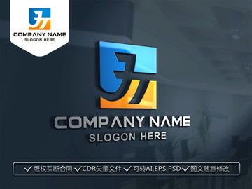 JT字母LOGO设计 标志