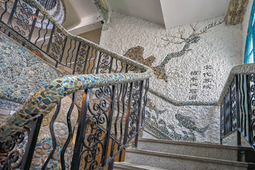 天津瓷房子内景 楼梯 高清大图