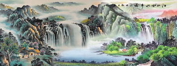 巨幅山水畫