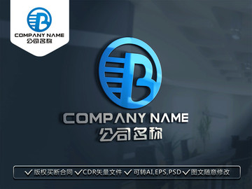 B字母创意LOGO设计