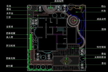 精品别墅庭院景观设计方案cad