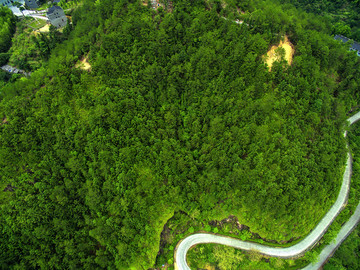 丽水云和仙宫湖盘山公路航拍