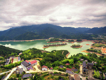 丽水云和县仙宫湖赤石村航拍