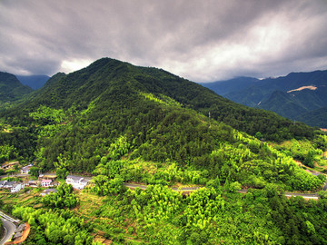 丽水云和县赤石村村落民居航拍