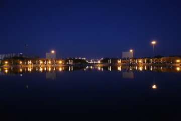 大庆 时代广场 万宝湖 夜景