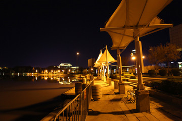 大庆 时代广场 万宝湖 夜景