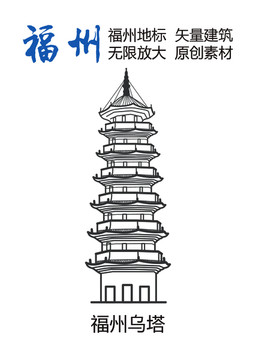 福州地標(biāo) 福州烏塔 福州