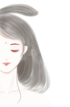 半面古裝唯美美人