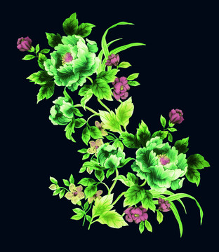 數(shù)碼印花 歐式花紋 服裝設(shè)計(jì)