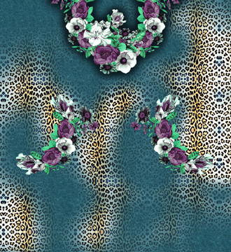 数码印花图案花型设计分层
