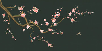 中式手繪工筆花鳥(niǎo)