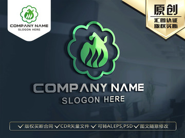 绿色健康LOGO设计