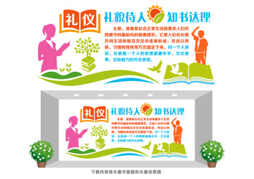 禮儀教育文化墻