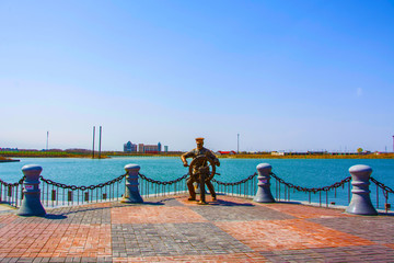 苏联海军水手雕像广场大海