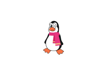 围巾的企鹅