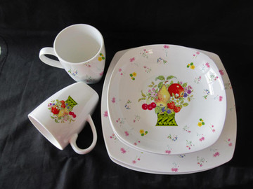 餐具 水果花 分層