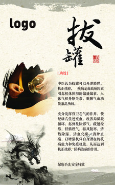 中醫(yī)養(yǎng)生拔罐展板