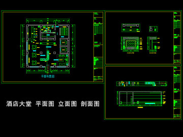 酒店大堂CAD圖