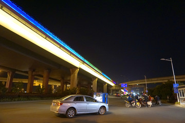 温州瓯海大道高架 夜景